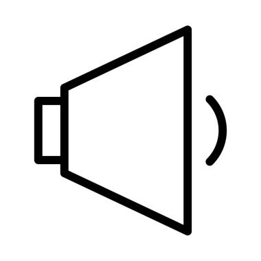 ses çizgisi simgesi çizimi beyaz arkaplanda izole edildi