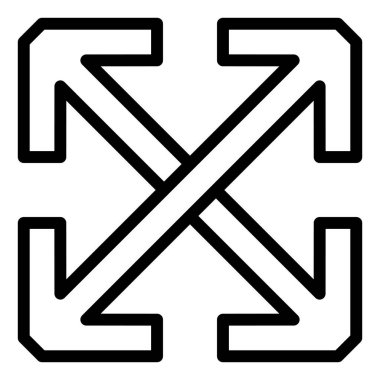 Beyaz arkaplanda izole edilmiş çizgi simgesi çizelgesini büyüt