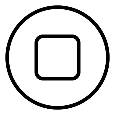 Beyaz arkaplanda izole edilmiş daire çizgisi simgesi çizimi