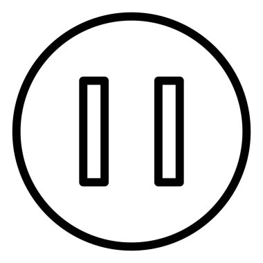 Beyaz arkaplanda izole edilmiş daire çizgisi simgesi çizimi