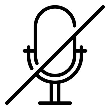 mikrofon hattı simgesi vektör çizimi beyaz arkaplanda izole edildi