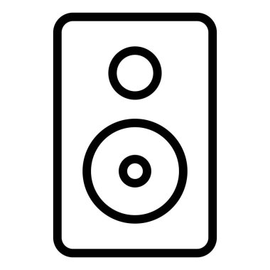 Beyaz arkaplanda izole edilmiş hoparlör çizgisi çizimi