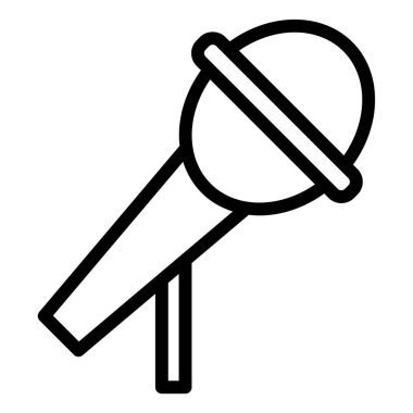 mikrofon hattı simgesi vektör çizimi beyaz arkaplanda izole edildi