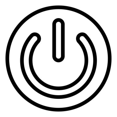 Güç çizgisi simgesi vektör çizimi beyaz arkaplanda izole edildi