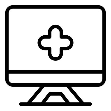 Beyaz arkaplanda izole edilmiş çizgi vektör illüstrasyonunu göster