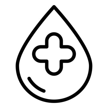 Beyaz arkaplanda izole edilmiş kan çizgisi ikonu vektör illüstrasyonu