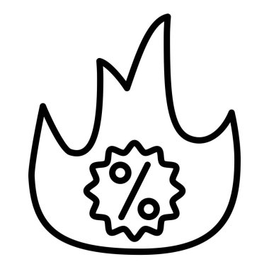 ateş hattı ikon vektör çizimi beyaz arkaplanda izole