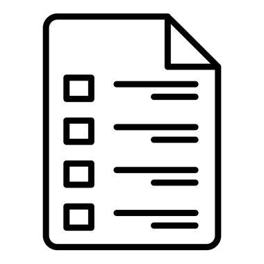 Beyaz arkaplanda izole edilmiş çizgi ikon vektör illüstrasyonu