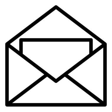 Beyaz arkaplanda izole edilmiş davet satırı simgesi vektör illüstrasyonu