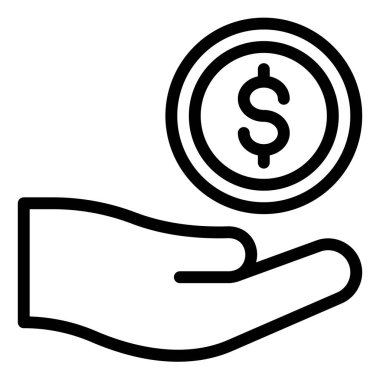 para hattı ikon vektör illüstrasyonu beyaz arkaplanda izole