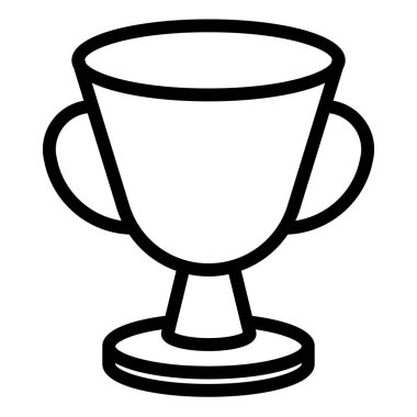 kupa çizgisi simgesi çizimi beyaz arkaplanda izole edildi