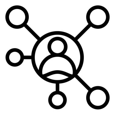 ağ çizgisi simgesi çizimi beyaz arkaplanda izole edildi