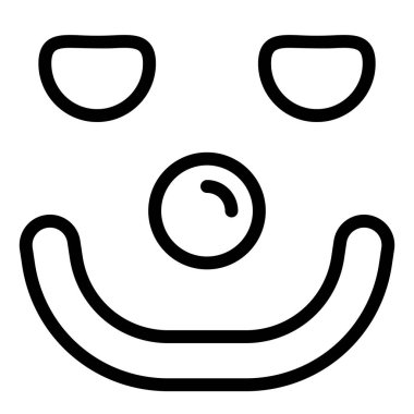 Maske çizgi simgesi vektör çizimi beyaz arkaplanda izole edildi