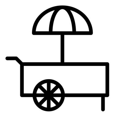 stand line simgesi vektör çizimi beyaz arkaplanda izole edildi