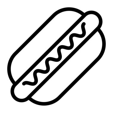 Hamburger çizgisi simgesi çizimi beyaz arkaplanda izole edildi