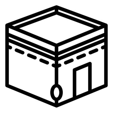 kabah çizgi simgesi çizimi beyaz arkaplanda izole edildi