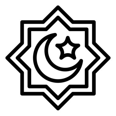 Süs çizgisi simgesi vektör çizimi beyaz arkaplanda izole edildi