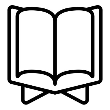 Beyaz arkaplanda izole edilmiş quran çizgi simgesi vektör çizimi