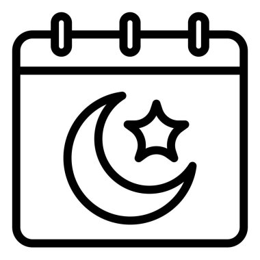 Takvim çizgisi simgesi çizimi beyaz arkaplanda izole edildi