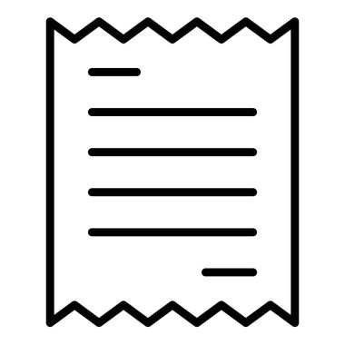 Bill line simgesi çizimi beyaz arkaplanda izole edildi