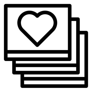 albüm çizgisi simgesi çizimi beyaz arkaplanda izole edildi