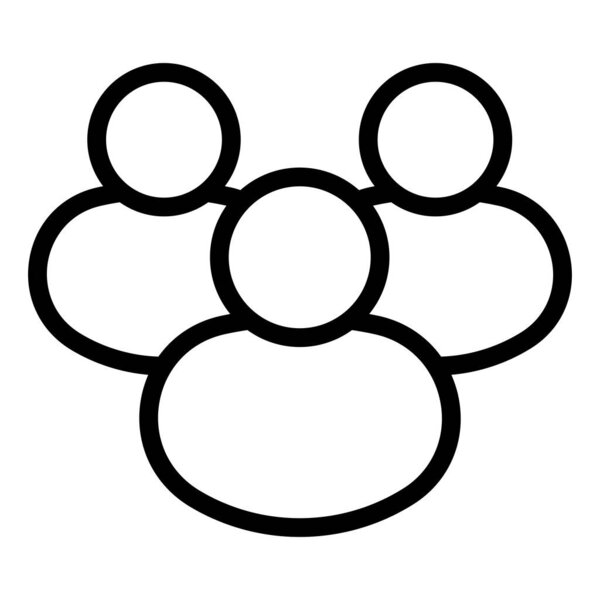 Иллюстрация иконки аудитории на белом фоне