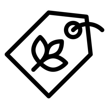 Beyaz arkaplanda izole edilmiş yeşil çizgi ikon vektör çizimi