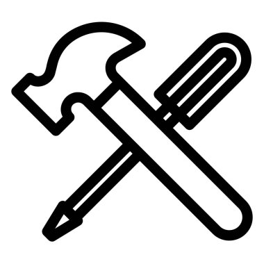 tornavida satırı simgesi çizimi beyaz arkaplanda izole edildi