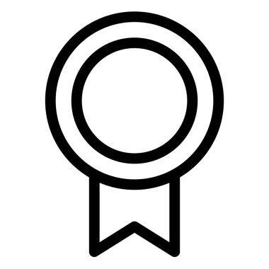 Rozet çizgisi simgesi çizimi beyaz arkaplanda izole edildi