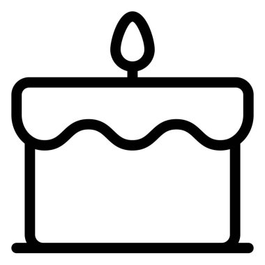 kek çizgisi simgesi çizimi beyaz arkaplanda izole edildi