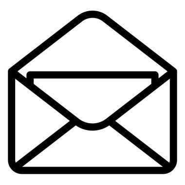 zarf satır simgesi vektör çizimi beyaz arkaplanda izole edildi