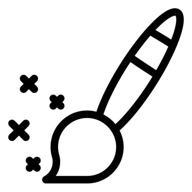 beyaz arkaplanda izole edilmiş boya çizgisi ikonu vektör çizimi