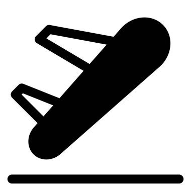 Beyaz arkaplanda izole edilmiş kalkış simgesi vektör illüstrasyonu