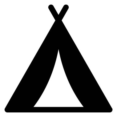 Kamp sembolü vektör çizimi beyaz arkaplanda izole edildi