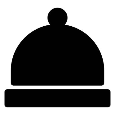 Cloche glyph simge vektör çizimi beyaz arkaplanda izole edildi
