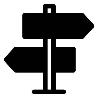 Yol sembolü vektör çizimi beyaz arkaplanda izole edildi