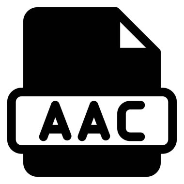 aac glyph simge vektör çizimi beyaz arkaplanda izole edildi