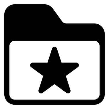 Beyaz arkaplanda izole edilmiş favori glyph ikon vektör çizimi