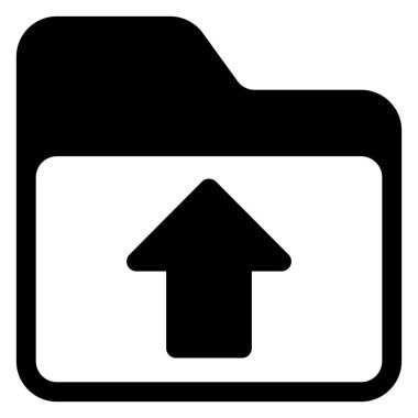 Beyaz arkaplanda izole edilmiş glyph simgesi vektör illüstrasyonu yükle