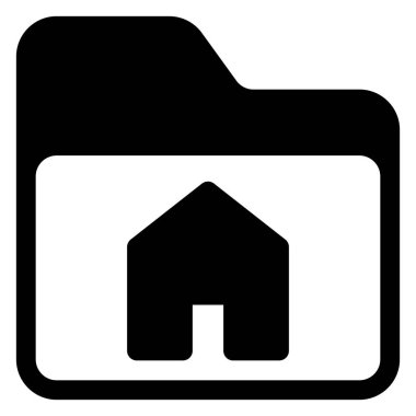 Beyaz arkaplanda izole edilmiş ev glifleri simgesi vektör çizimi