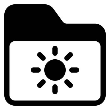 beyaz arkaplanda izole edilmiş güneş sembolü vektör çizimi