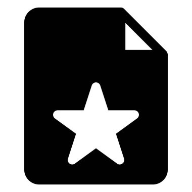 Beyaz arkaplanda izole edilmiş favori glyph ikon vektör çizimi