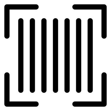 beyaz arkaplanda izole edilmiş barkod simgesi