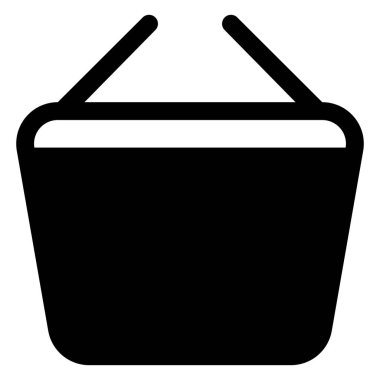 Beyaz arkaplanda izole edilmiş sepet sembol