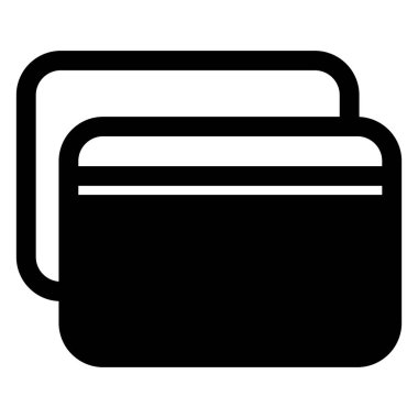 Beyaz arkaplanda izole edilmiş kredi kartı simgesi