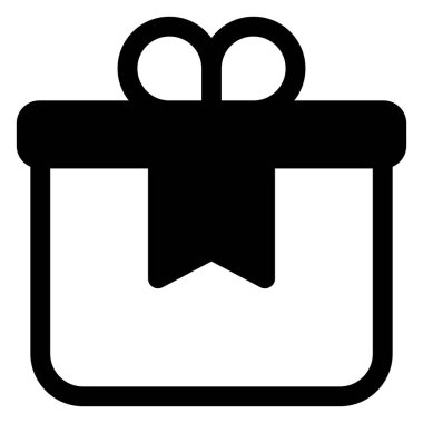 hediye simgesi simgesi beyaz arkaplanda izole edildi