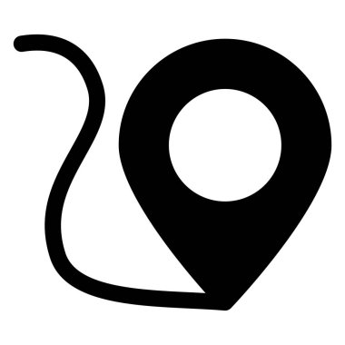 konum simgesi simgesi beyaz arkaplanda izole edildi