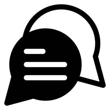 Beyaz arkaplanda izole edilmiş sohbet simgesi