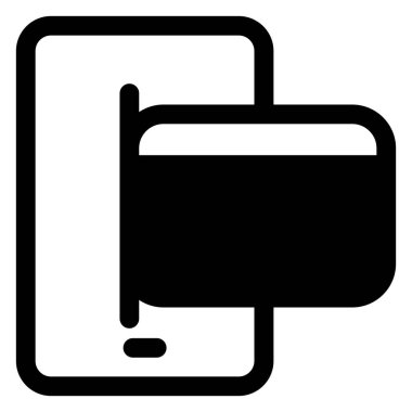 mobil simge simgesi beyaz arkaplanda izole edildi