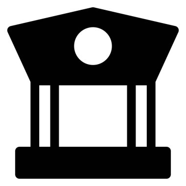 Banka kabartma simgesi beyaz arkaplanda izole edildi